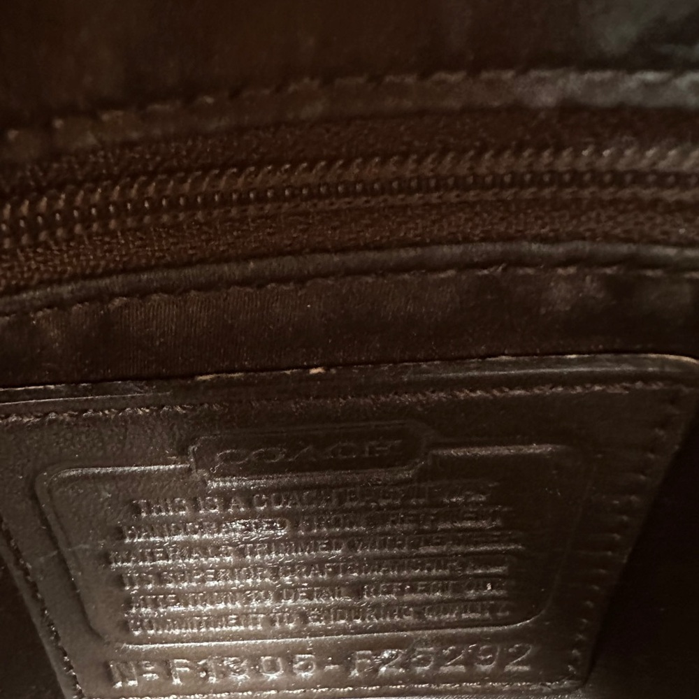 Coach Cream and Brown Shoulder Bag with Monogram - Picture 6 of 11